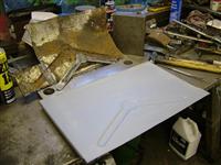 Hand fabricated floor pan for 2 litre Spider